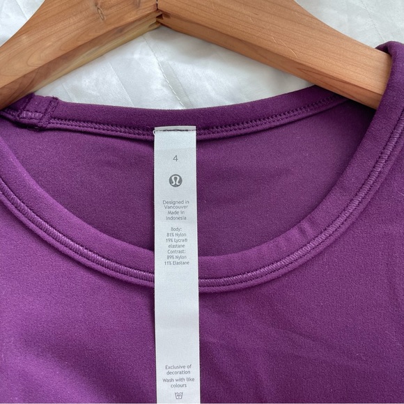 NWT Lululemon All It Takes Nulu Long-Sleeve Shirt Dramatic Magenta Size 4 - Picture 4 of 9